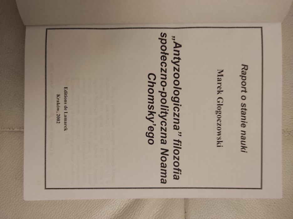 Antyzoologiczna filozofia N. Chomsky'ego