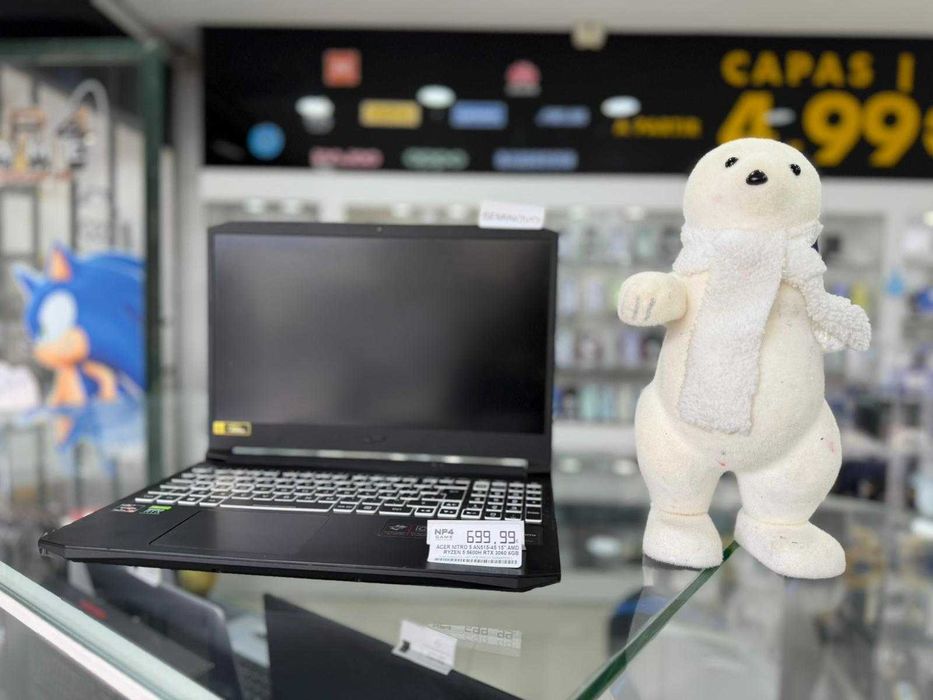 ACER NITRO 15" AMD RYZEN 5 RTX 3060 6GB 8/512GB SSD SEMINOVO