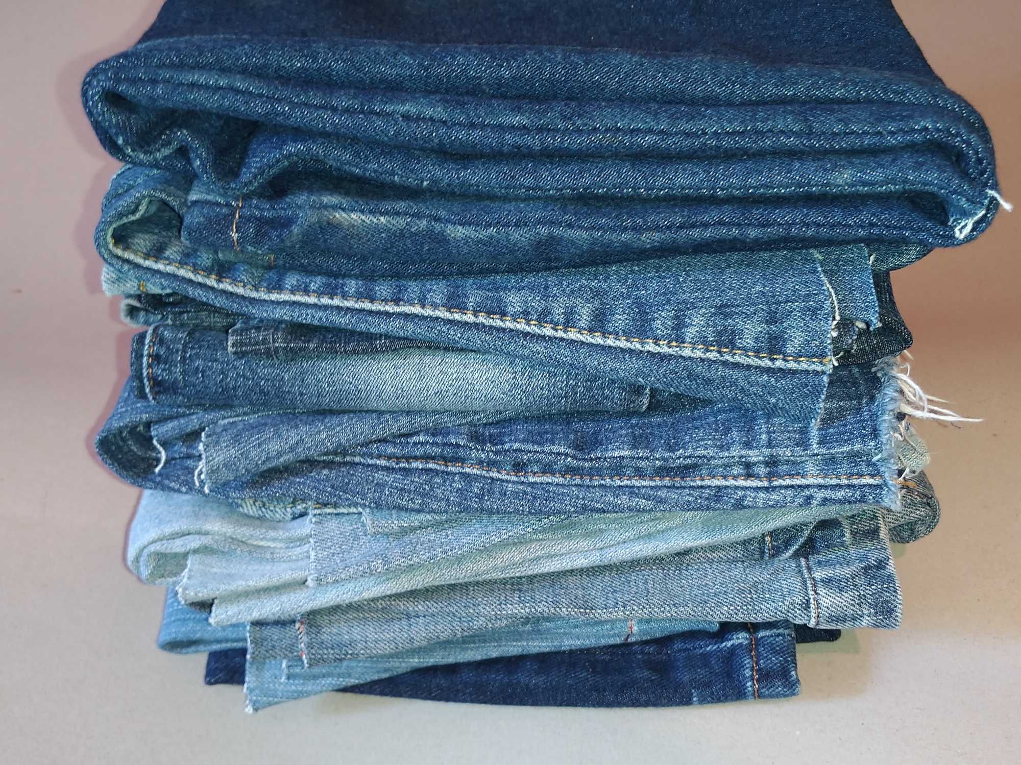 Nogawki jeans dżinsowe jeansowe ścinki od spodni Handmade rękodzieło