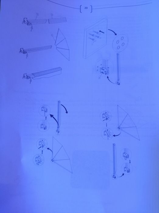 Markiza wachlarzowa kolor szary 120cm