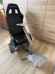 Fotel wyścigowy PLAYSEAT Evolution (skórzany) + uchwyt na biegi