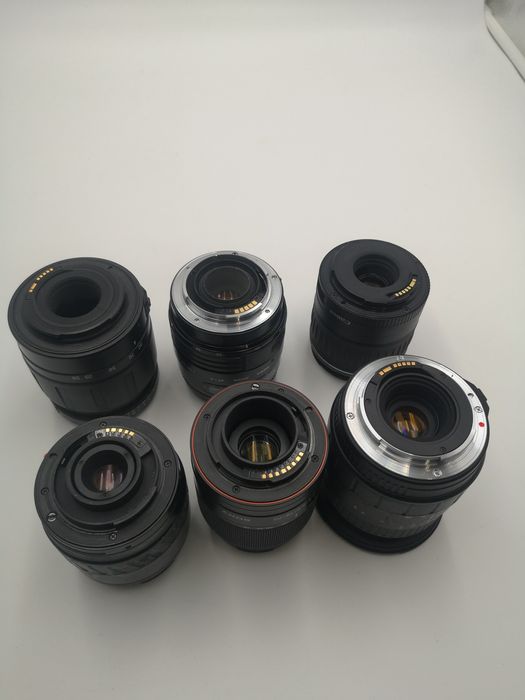 Wyprzedaż Zestaw uszkodzonych obiektywów Canon, Minolta, Sony, Tamron