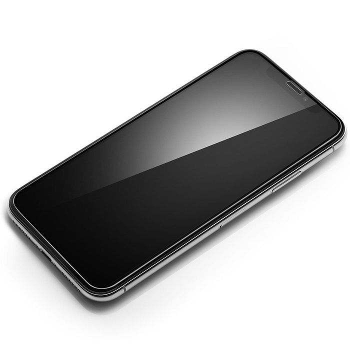 Szkło Hartowane Spigen 9H Case Friendly DO iPhone X XS 11 Pro Czarne