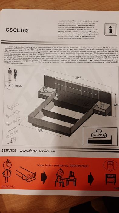 Łóżko 160x200 z szafkami