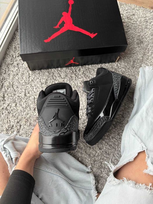 Мужские кроссовки Nike Jordan 3 "Black Cat 2063" Размеры 40-45