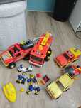 Zestaw strażak sam i auto Playmobil