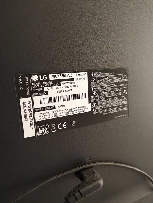 LG TV 49' Smartv como nova