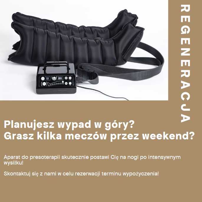 Wypożyczalnia aparatu do drenażu limfatycznego - regeneracja nóg!