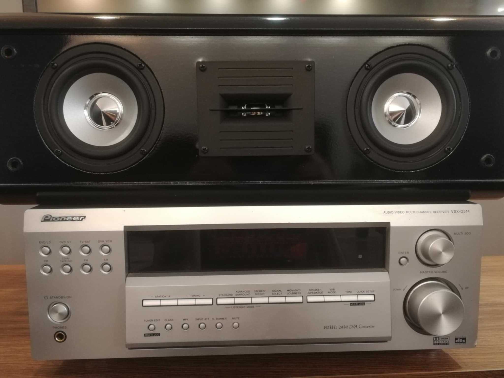 Kino domowe 5.1 + Amplituner Pioneer VSX-D514. 1400 W Subwoofer