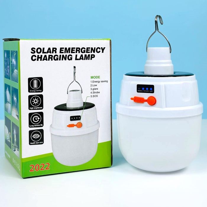 Акумуляторна кемпінгова лампа на сонячній панелі