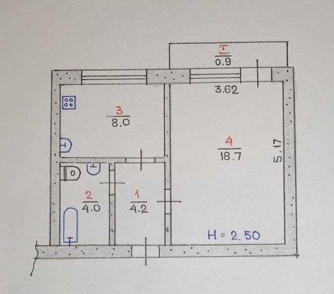 Продаж 1 кім. квартири, чешка,  вул. Доватора , Даманський