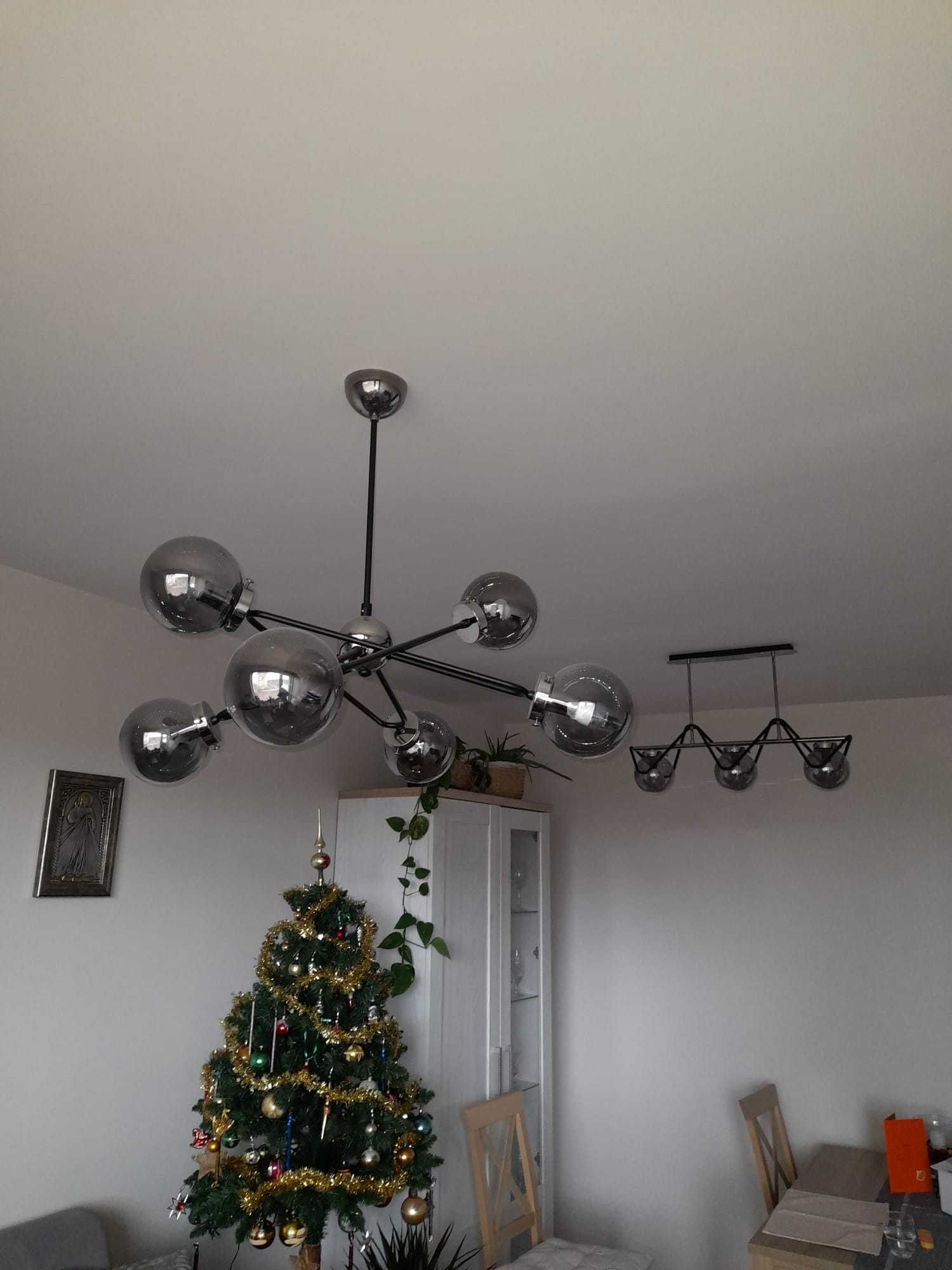 Lampa wisząca Sagito srebrna 6 x E14 Alfa 6 sześcio punktowa