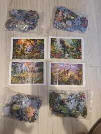 Puzzle dinozaury 4 komplety