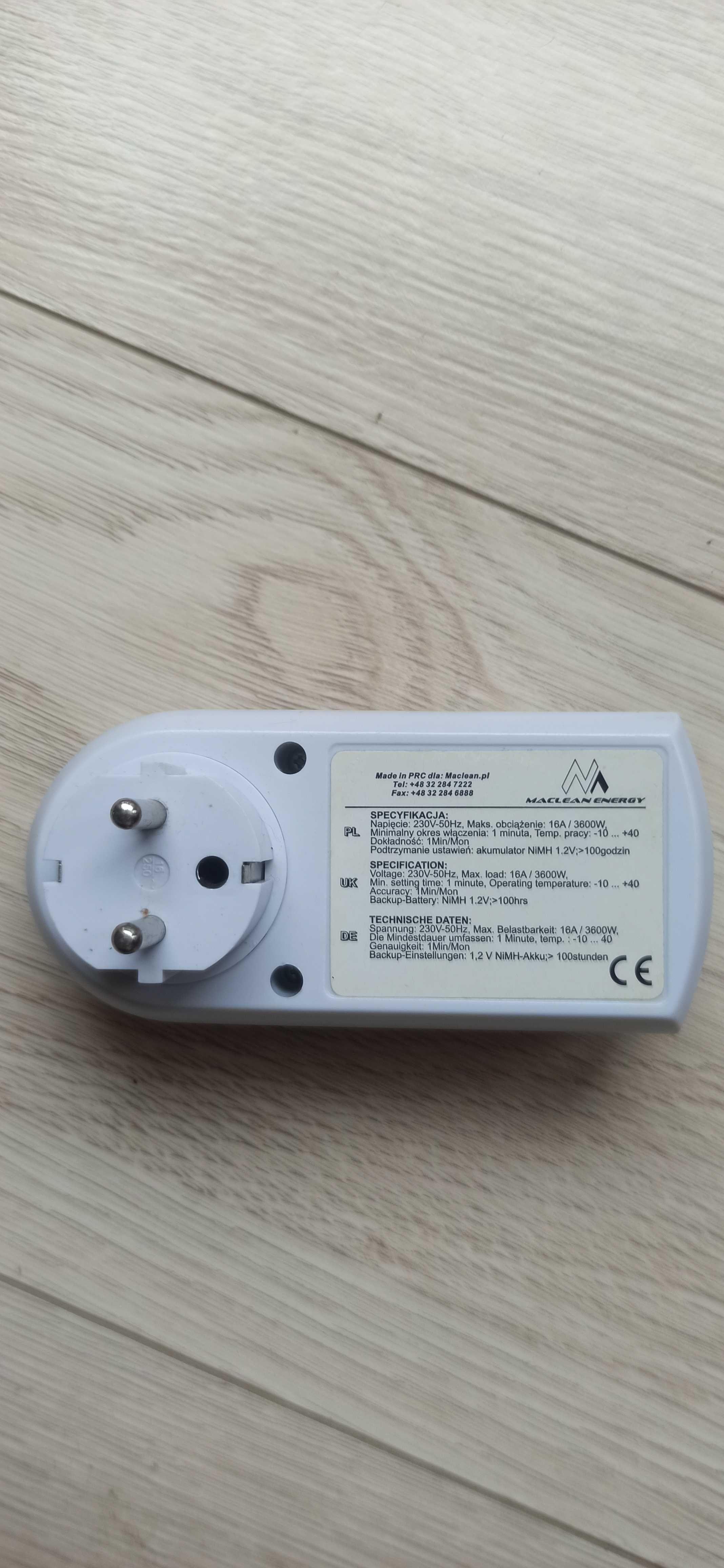 Timer wyłącznik czasowy programator cyfrowy 3600w maclean mce05