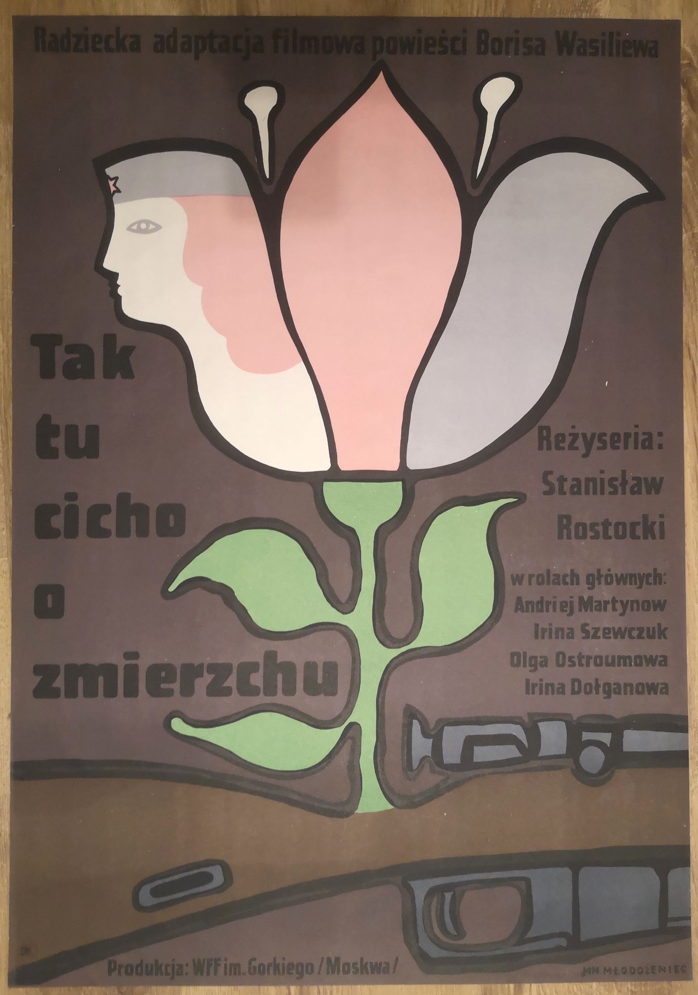 Plakat filmowy Tak Tu Cicho o Zmierzchu Jan Młodożeniec 1973