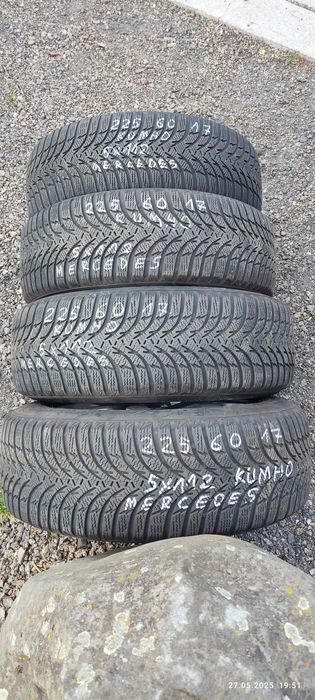 Koła alu oryg Mercedes 5x112 z oponami zima Kumho 225/60 R17, 4szt