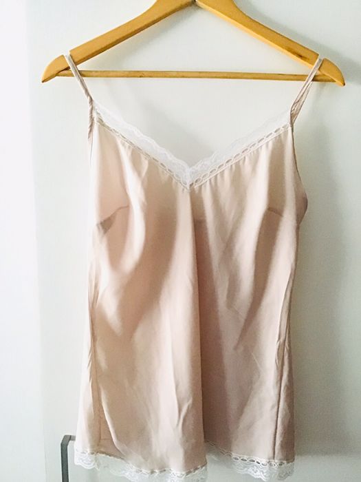 Top renda rosa Oysho