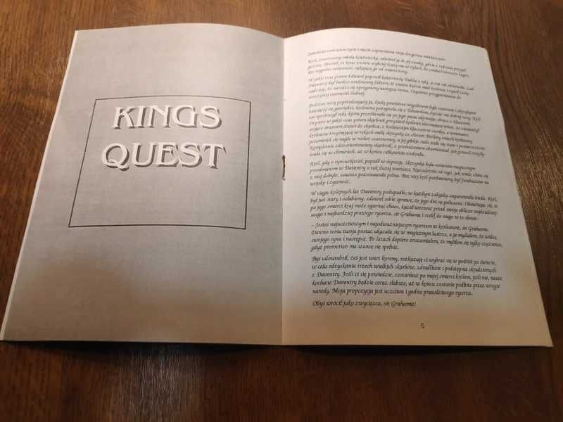 Instrukcja do gry Kings Quest 1 PC Kolekcjonerska retro 1984