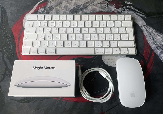 Комплект Apple Magic Mouse 2 + Apple Magic Keyboard 2 white набор