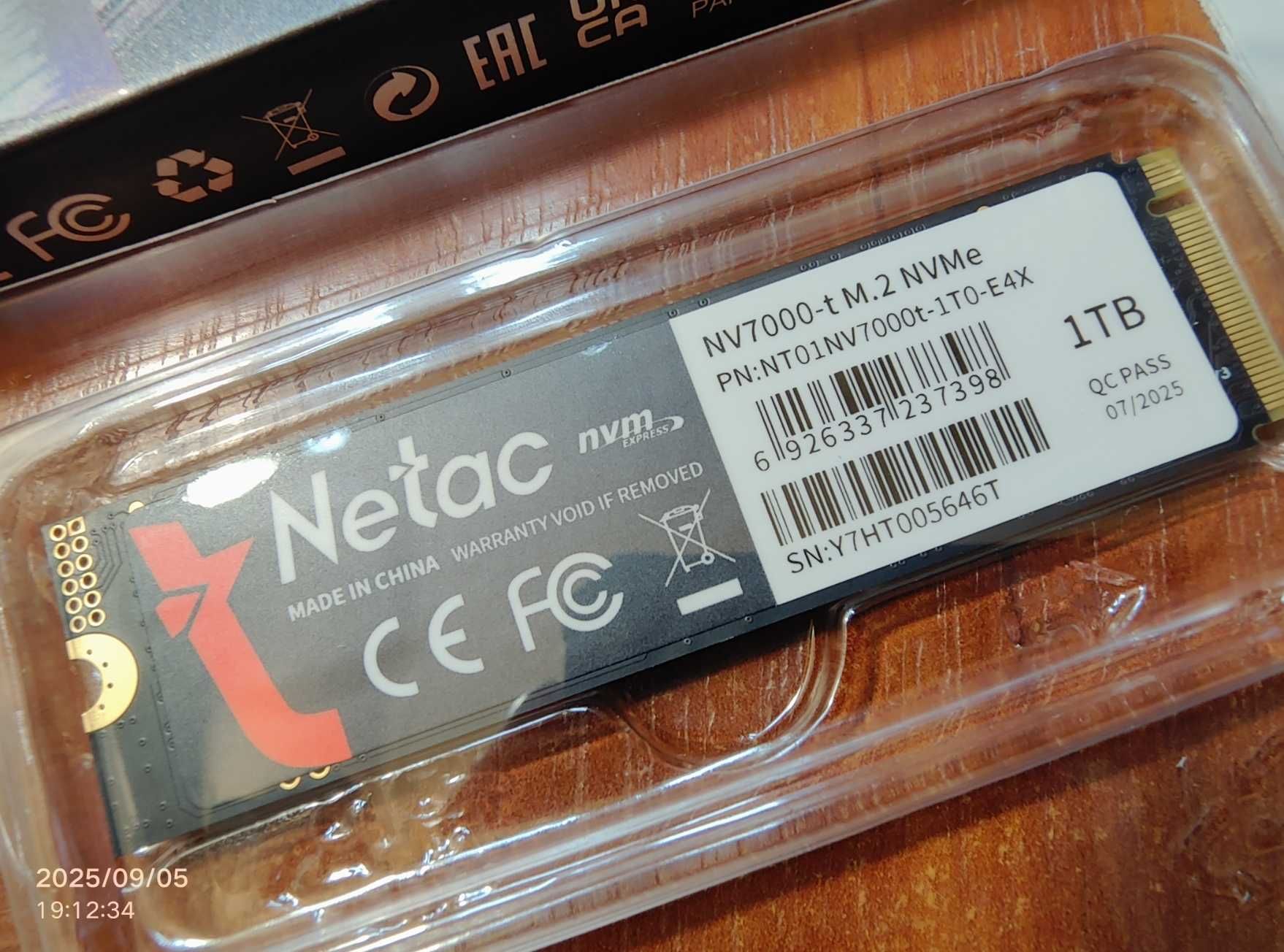 SSD M.2 NVMe PCIe 4.0x4 Netac NV7000-t 1 TB TLC
