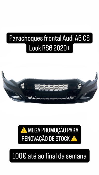Parachoques frontal Audi A6 C8 Look RS6 2020+