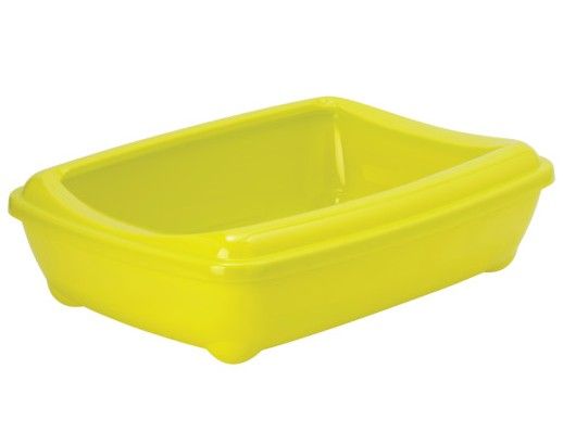 Duża i trwała kuweta z ramką - Yarro toaleta dla kota 57cm Cytrynowa