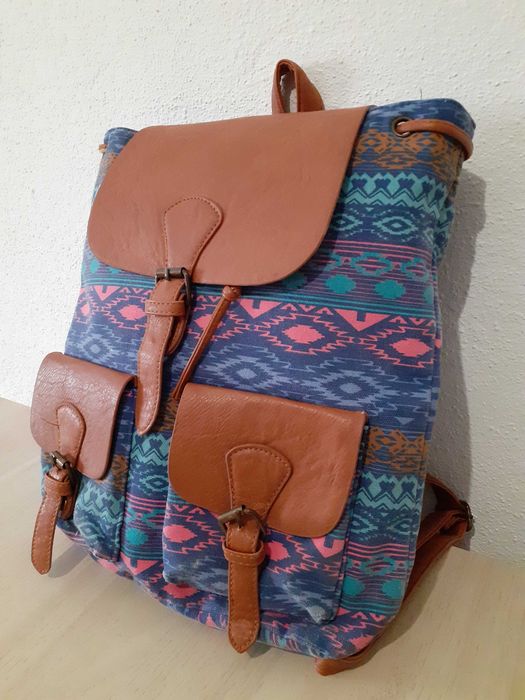 Mala/Mochila Couro Clássica
