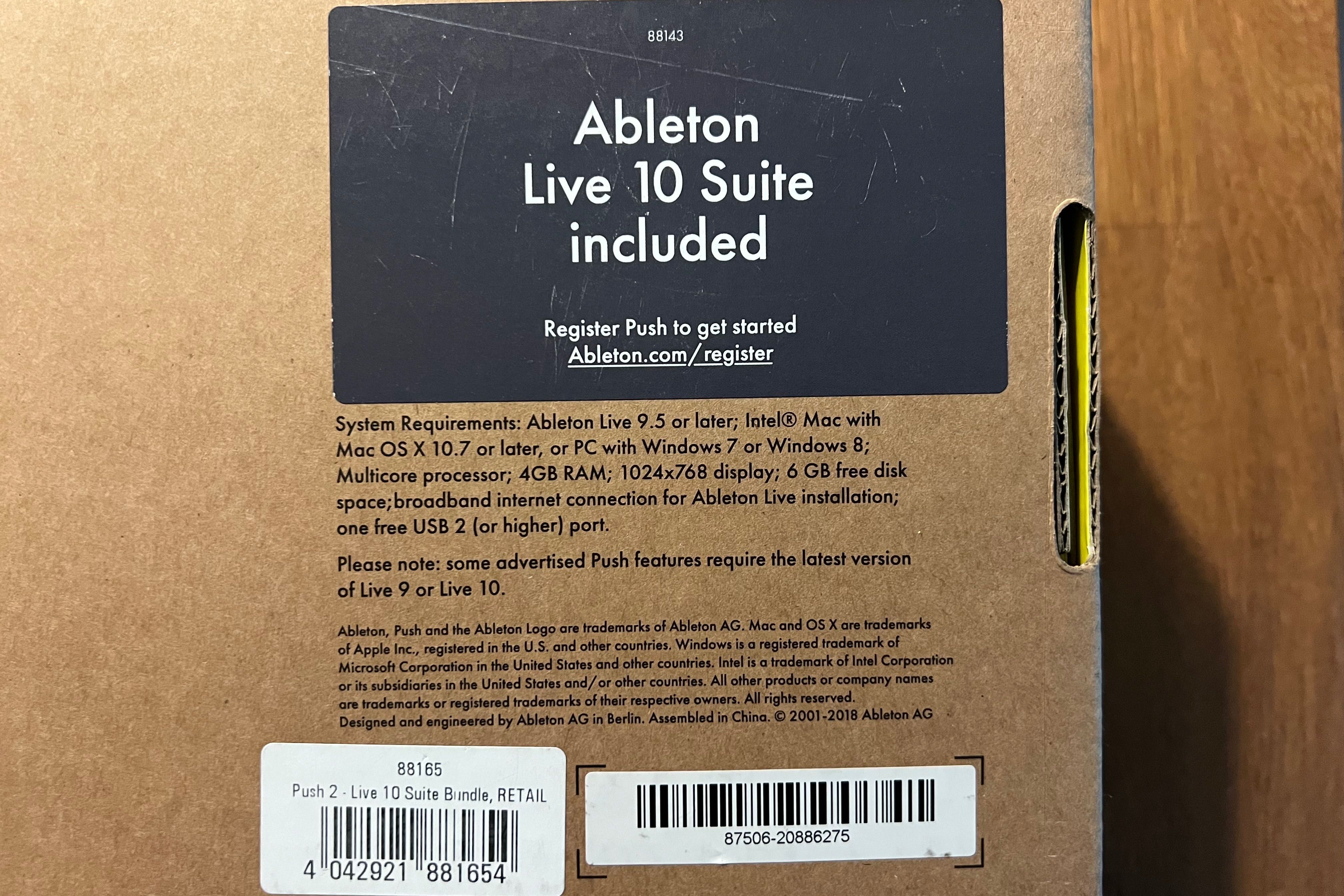 Ableton push + program LIVE 10 Suite