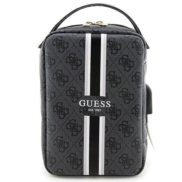 Torba organizer Guess 4G Printed Stripes - czarna