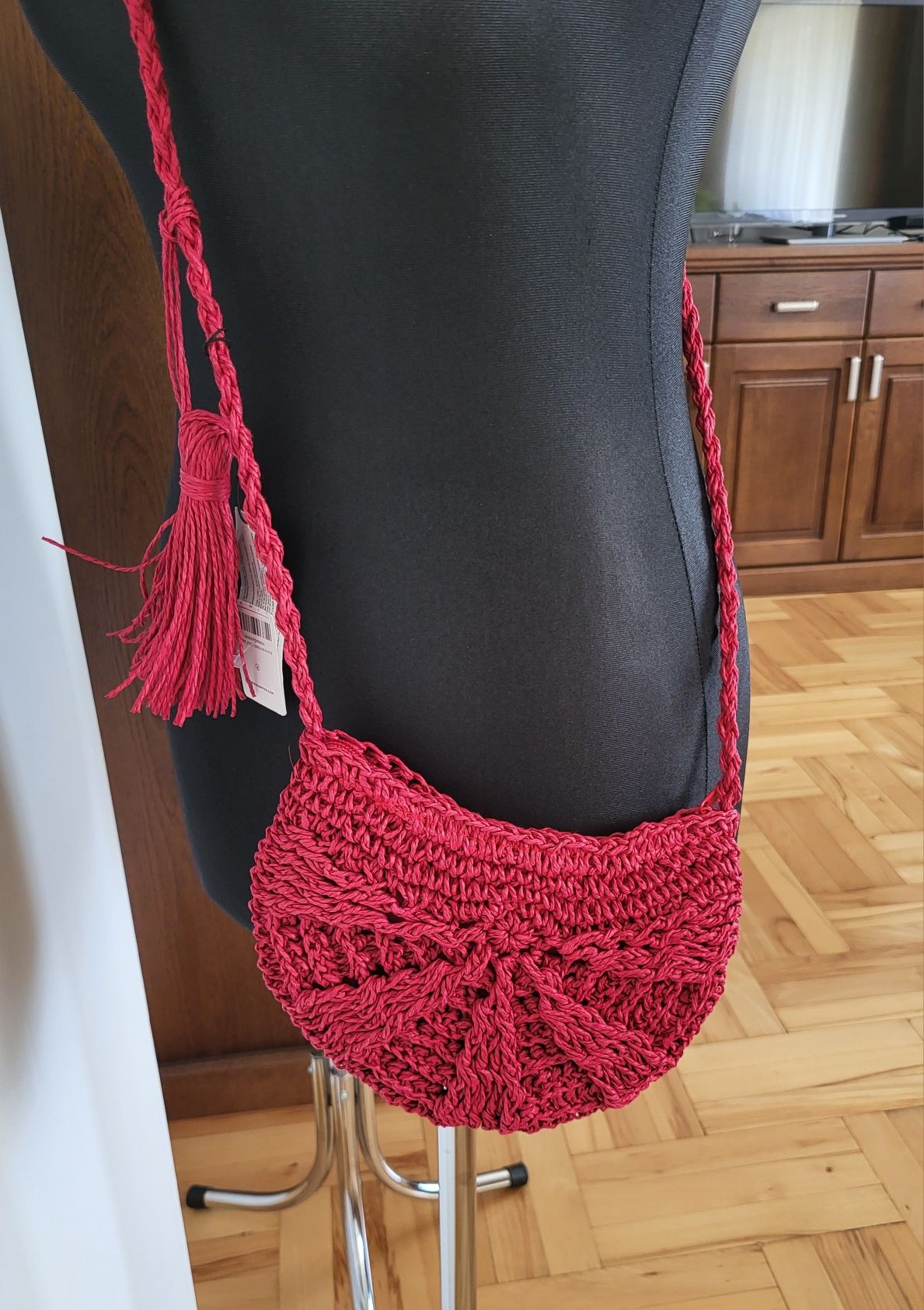 Torebka Nowa Parfois mała pleciona ażurowa boho