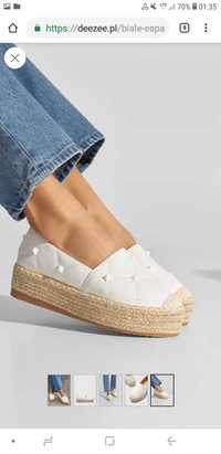 Białe espadryle DeeZee - NOWE