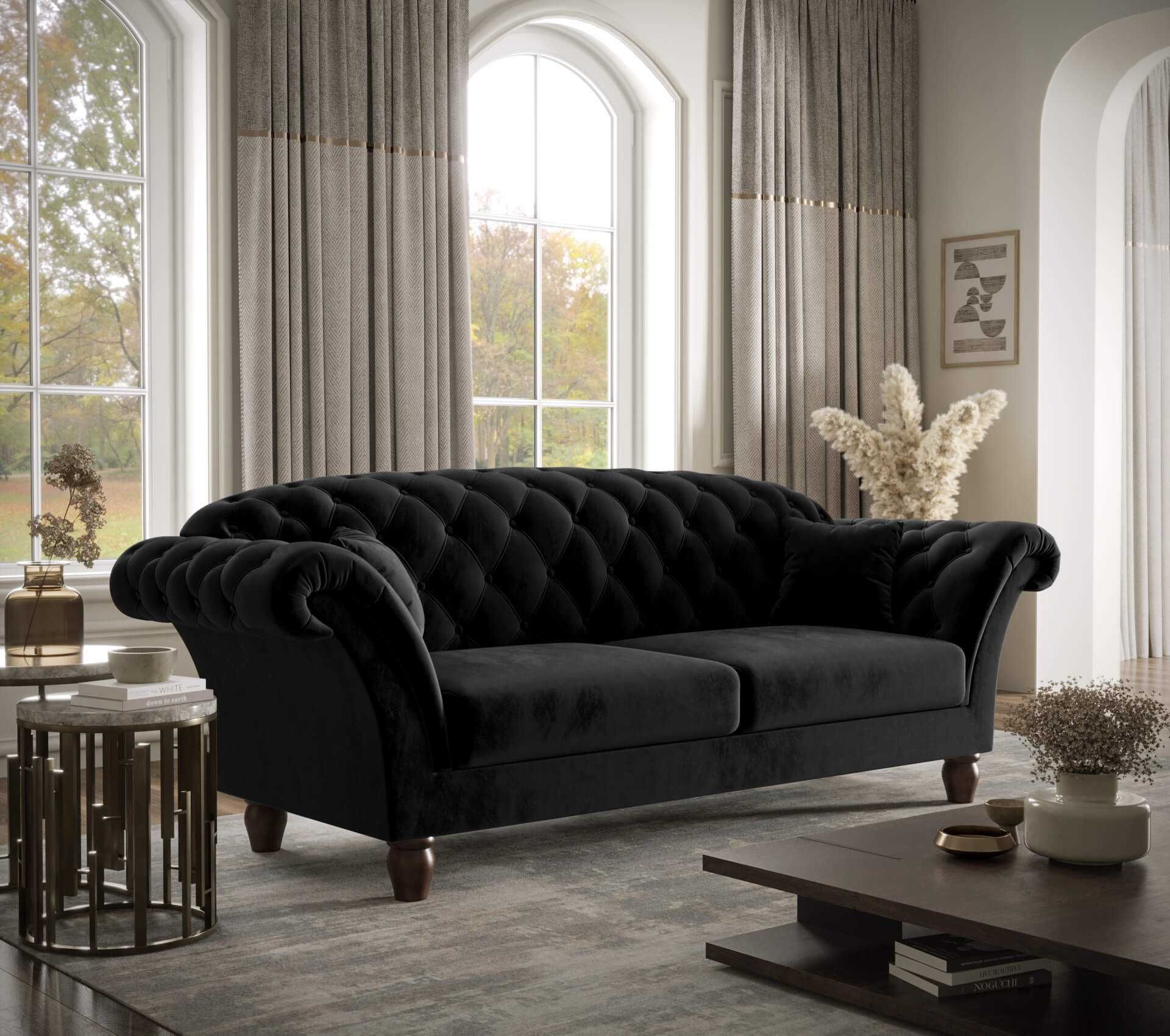 Sofa Royal Trzyosobowa Chesterfield Elegancka VeroLux