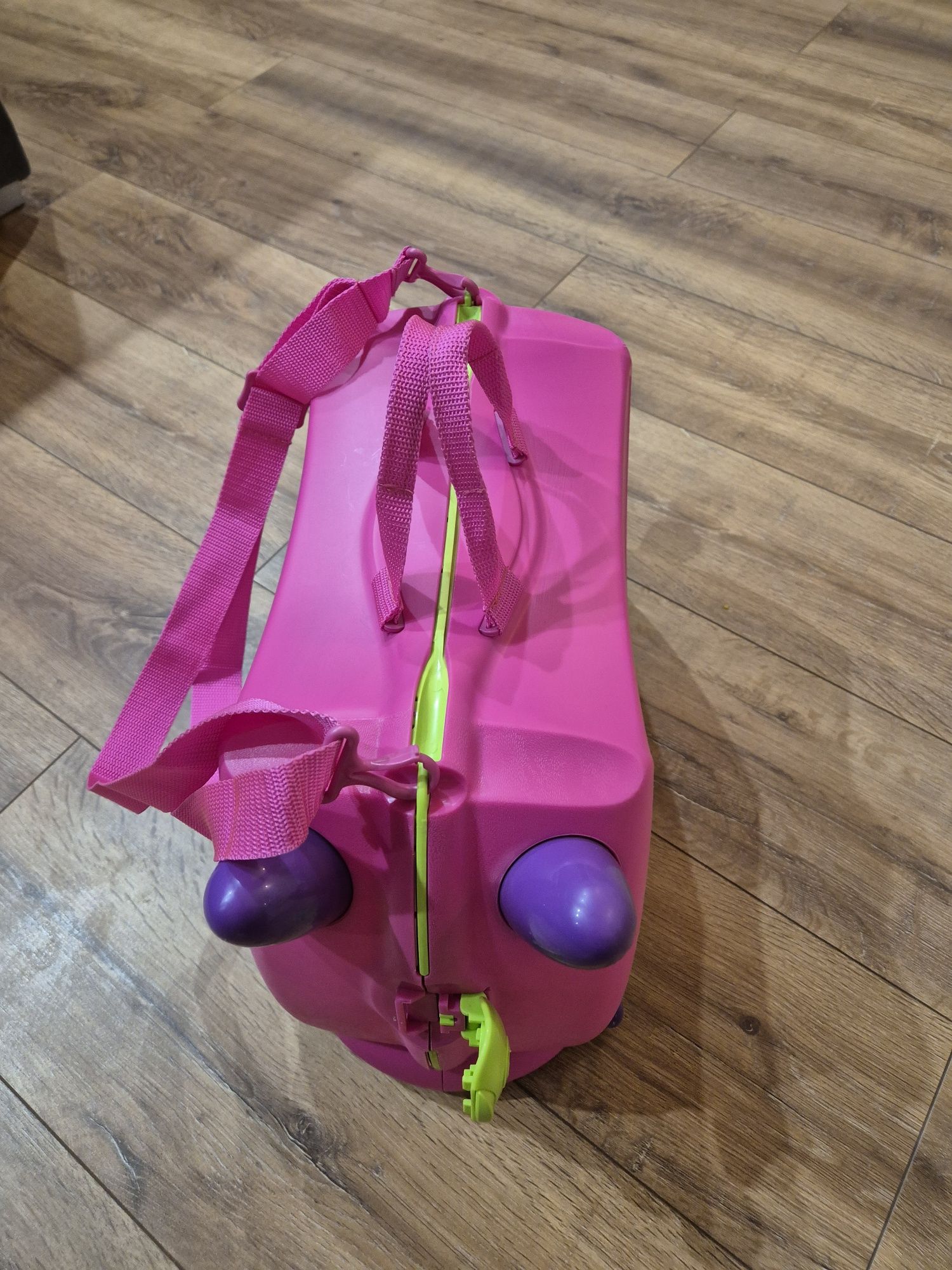 Walizka dziecięca podróżna jezdna TRUNKI różowa