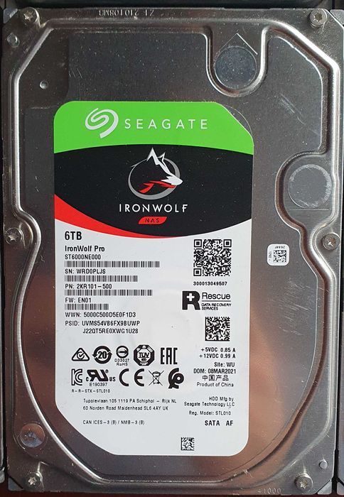 HDD SATA 6 TB Seagate IronWolf Pro NAS 7200 rpm 256 MB ST6000NE000