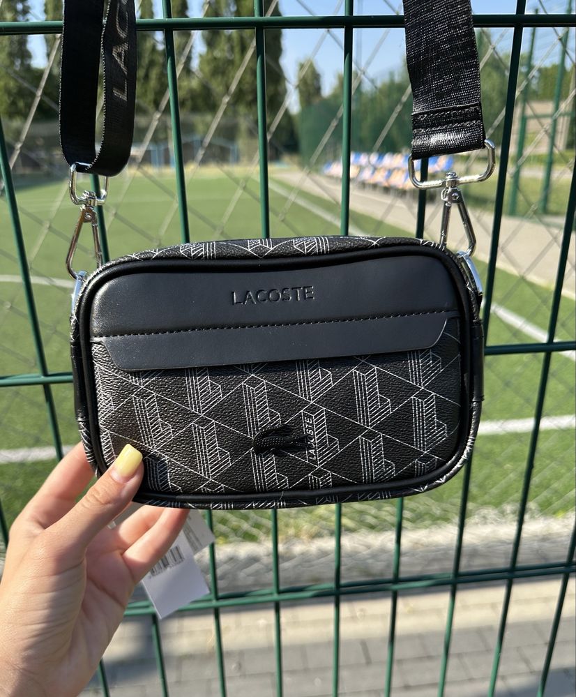 барсетка лакоста мужская монограмм сумка lacoste через плечо