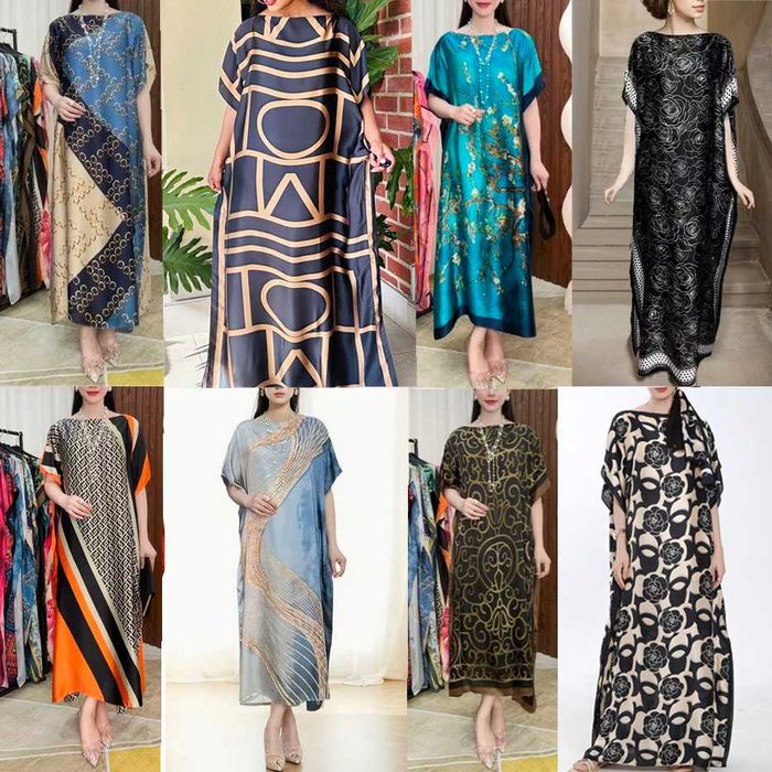 шелковое платье кимоно разные