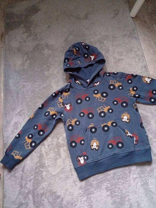 Bluza dresowa chłopięca w auta, traktory i owce Cool Club r.134