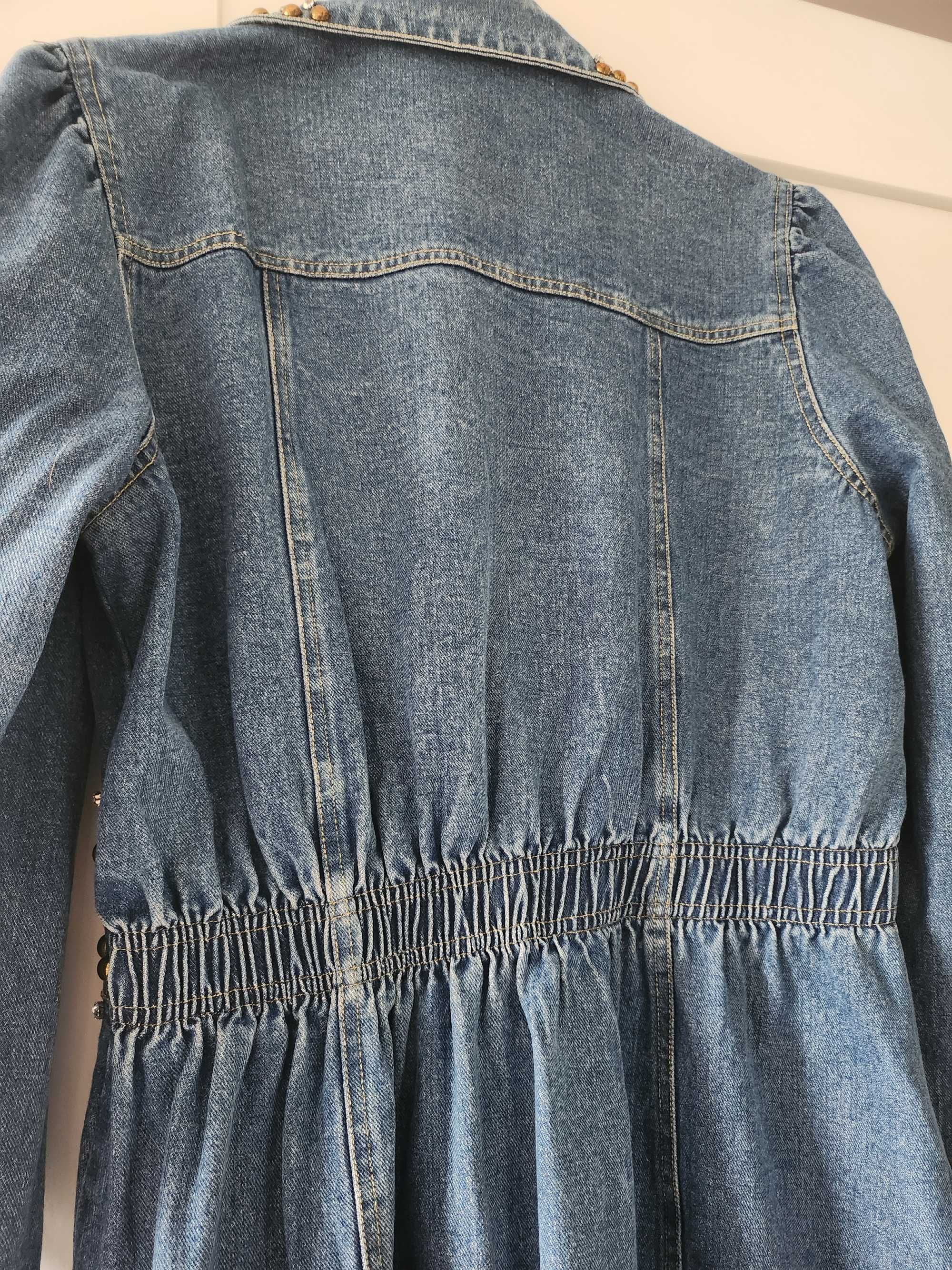 Sukienka jeans maxi ćwieki 40 42 L XL