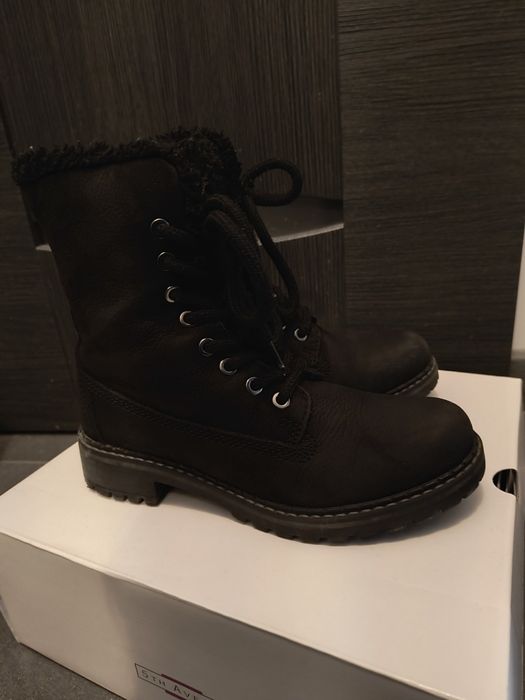 Skórzane buty zimowe
