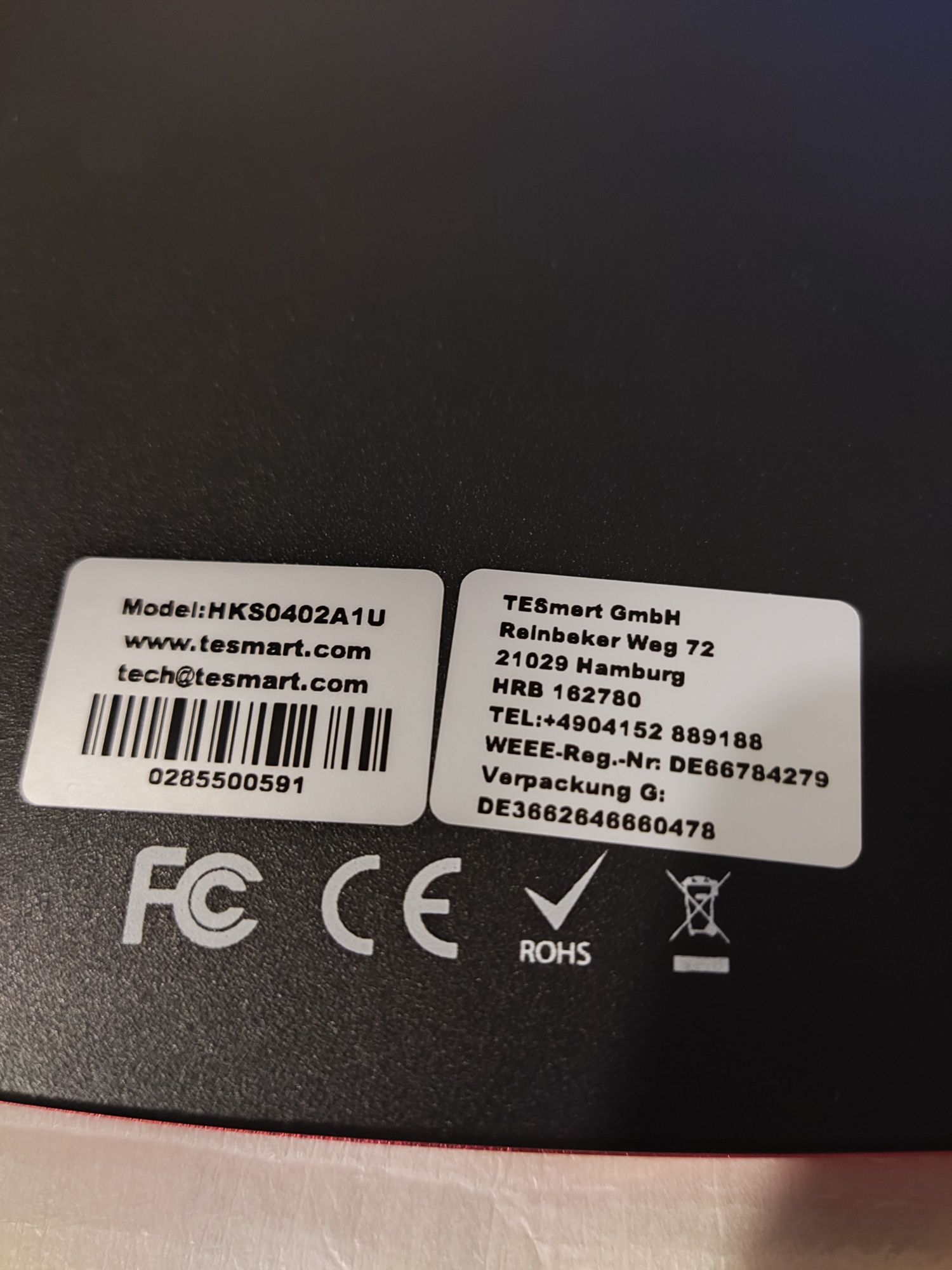 TESmart HDMI KVM Switch 2 Port Dual Monitor 4K60Hz HKS0402A1U