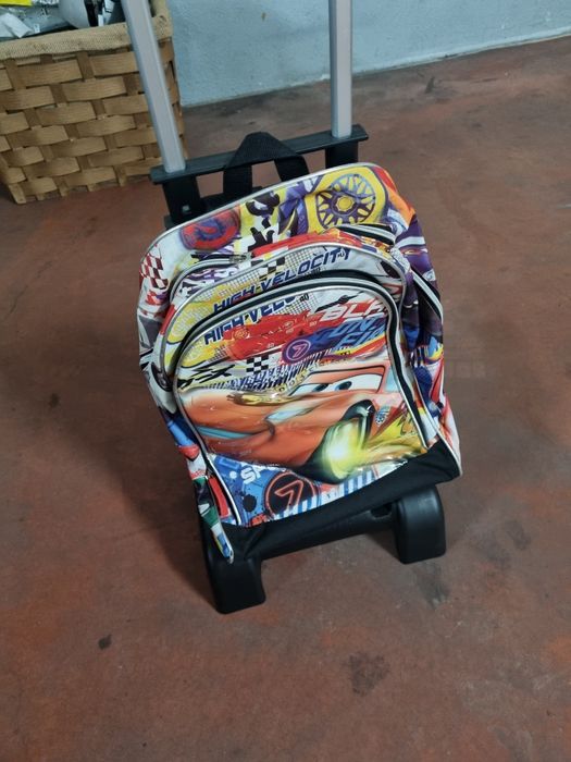 Mochila escolar rodas faisca criança