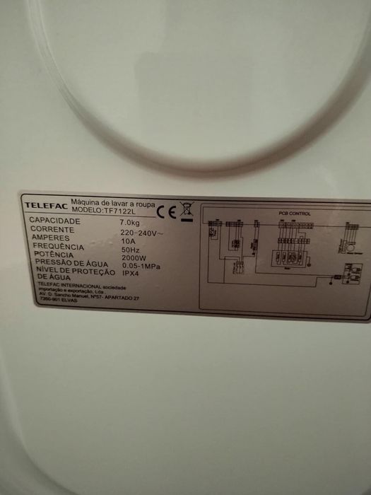 Máquina de lavar roupa telefac