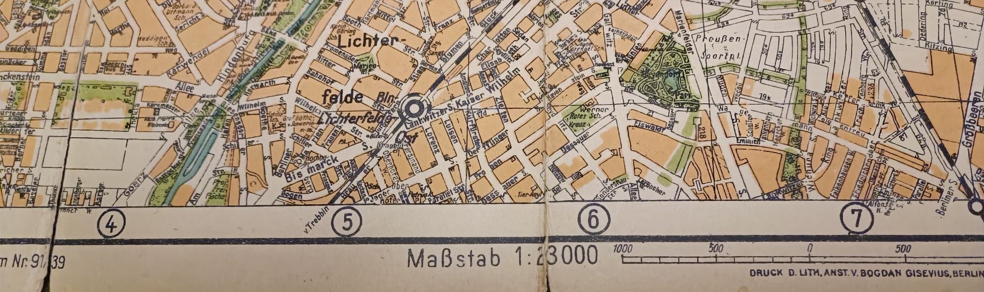 Боевая немецкая карта Берлина 1940г