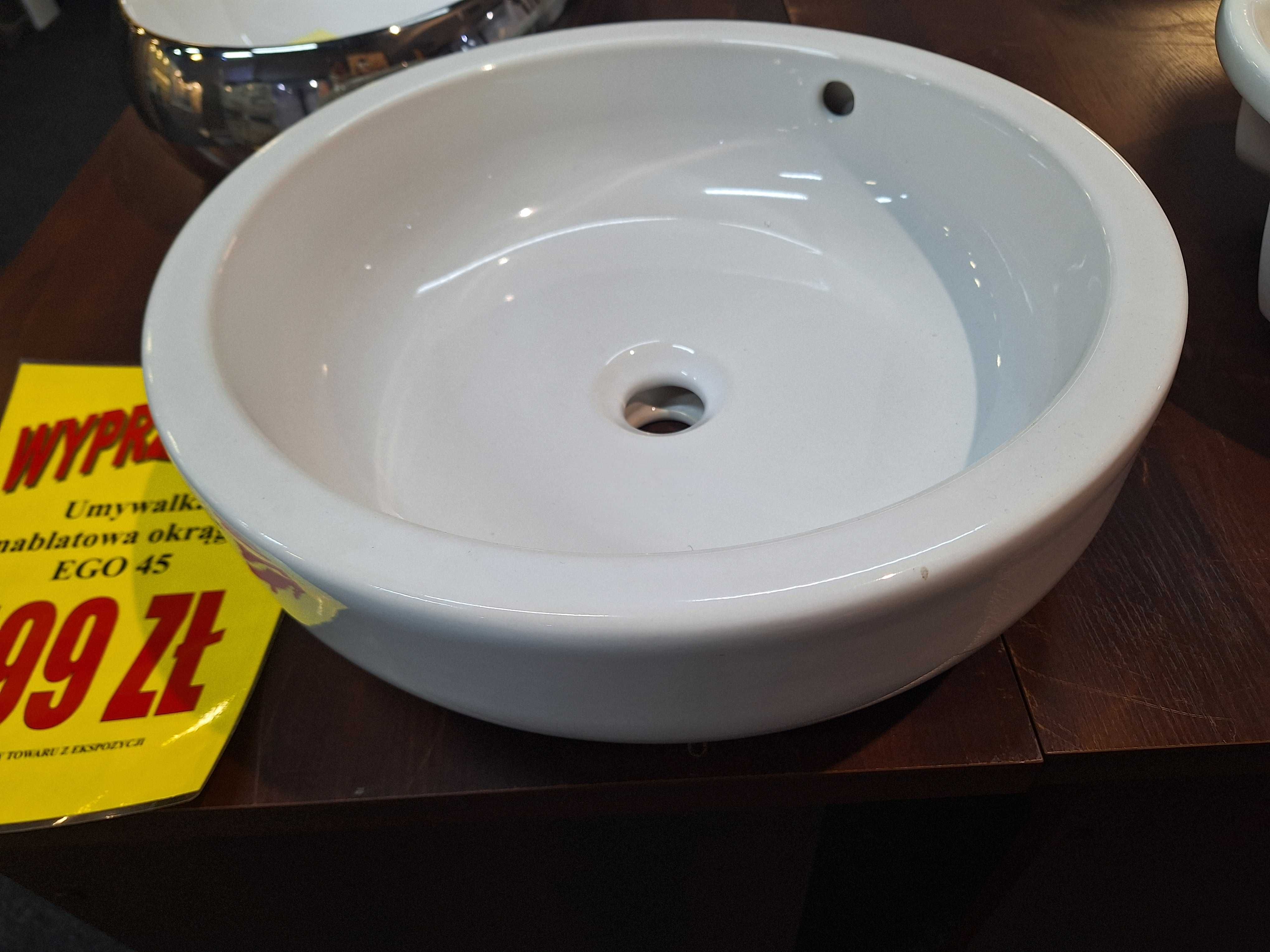 Umywalka okrągła EGO 45 cm bez otworu