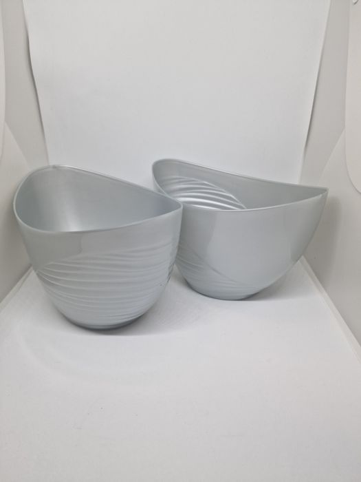 2szt osłonki doniczki szare nowe