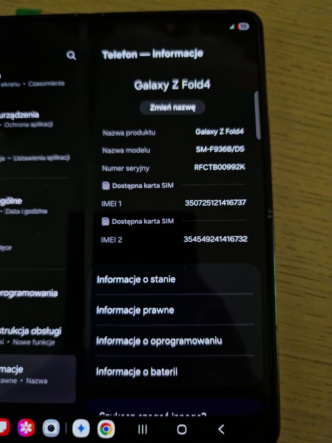 *Jak nowy* Samsung Galaxy Z Fold 4 (SM-F936B/DS)