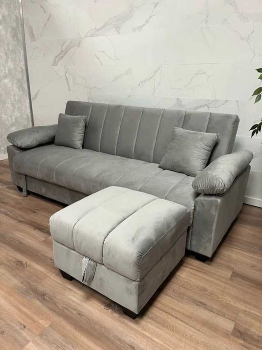 Sofá cinzento com arrumação - ENVIO GRÁTIS