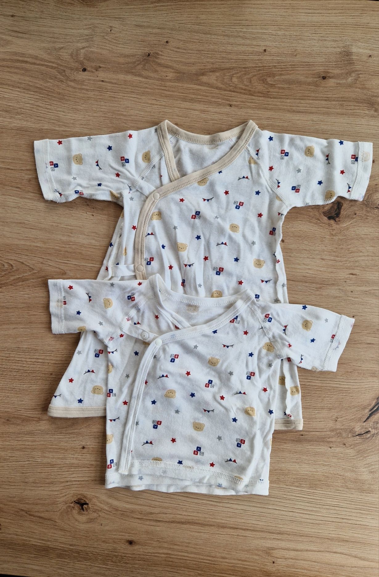 Oryginalny nowy japoński zestaw niemowlecy 50-60 cm, kaftanik + śpioch