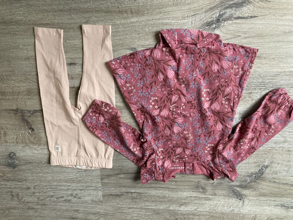 Body z sukienką i leginsy- zestaw Reserved rozm. 68- nowe