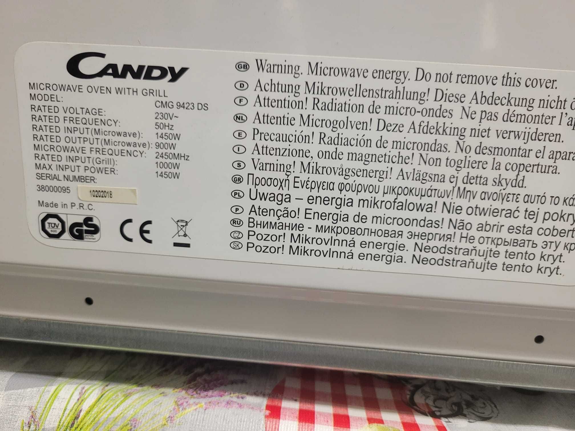 Micro-Ondas Candy CMG 9423 DS 900W Prateado com Grill